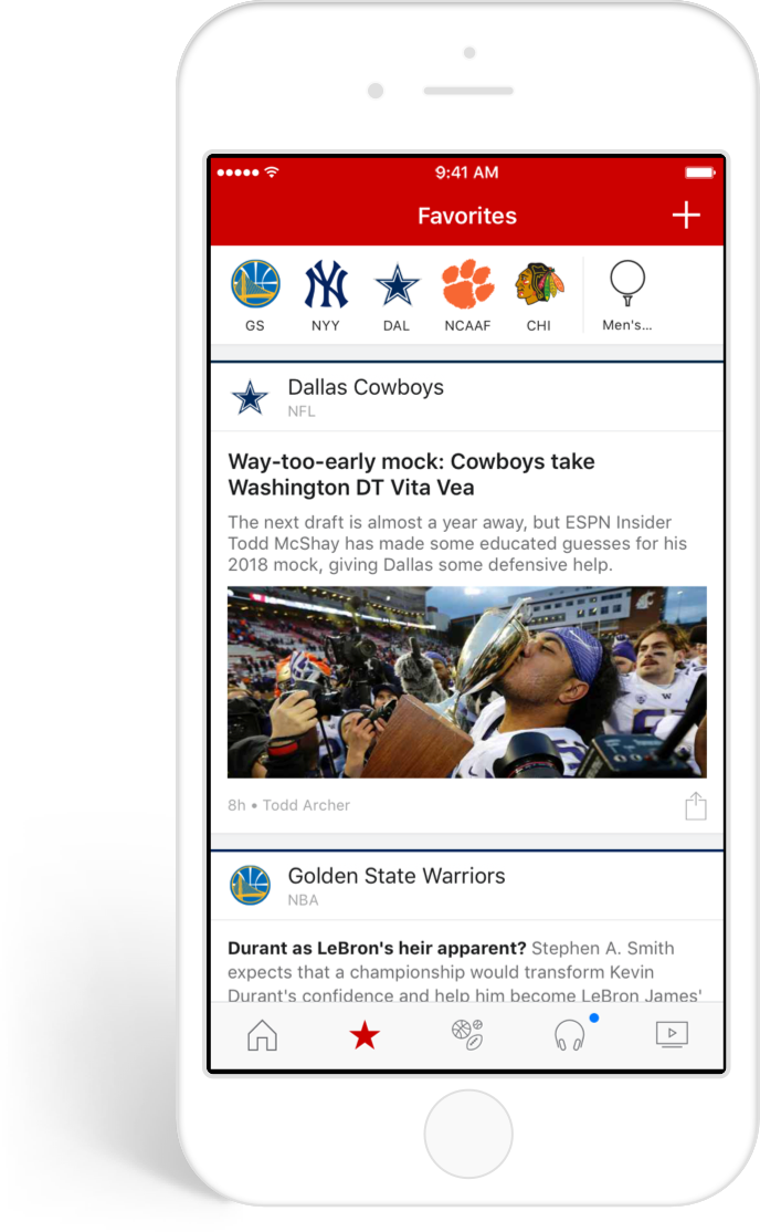 ESPN App Download on iOS App Store & Google Play